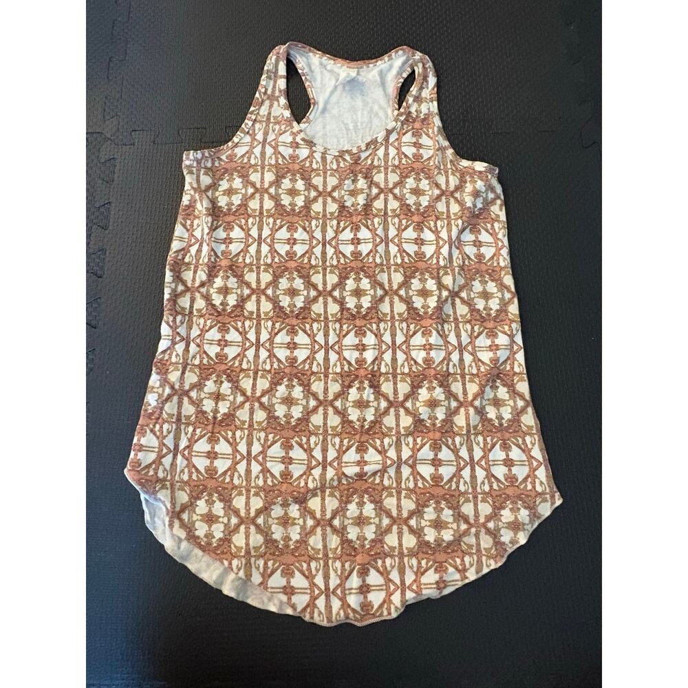 Kate Quinn Organic Cotton Boho Soft Tank Top Sleeveless Racerback Small